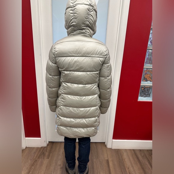 PARAJUMPER SHEEN Women's Silver Puffer WINTER Jacket - Picture 4 of 10